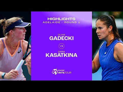 Olivia Gadecki vs. Daria Kasatkina | 2025 Adelaide Round 1 | WTA Match Highlights