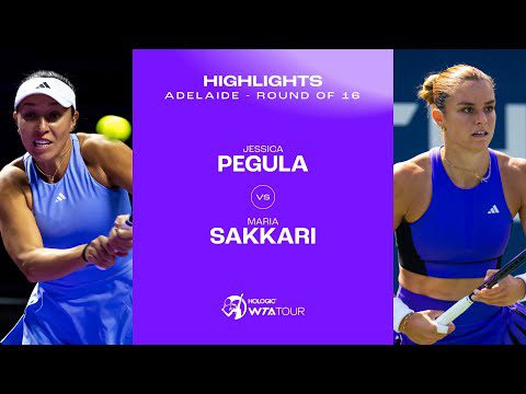 Jessica Pegula vs. Maria Sakkari | 2025 Adelaide Round of 16 | WTA Match Highlights