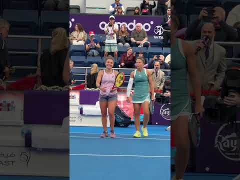 Comeback win complete 🇮🇹 #wta #doubles #winner #reaction #saraerrani #jasminepaolini